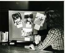 A display table in the Circulation Department at the Bridgeport Public library