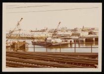 View of Bridgeport over railroad tracks