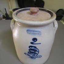 large crock with lid