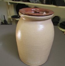 large crock with lid