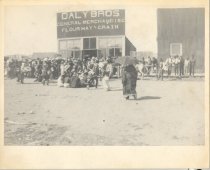 Native American dancers perform on Gillette Avenue