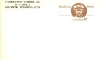 Set of four Unused Postcards with Return Address for Underwood Lumber Co.