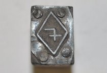 Diamond F Cross brand printing block