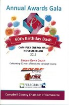 Campbell County Chamber of Commerce Annual Awards Gala 2016 program