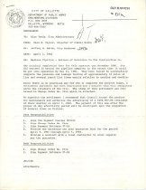 Memorandum to city administrator from director of public works by city engineer