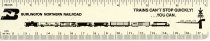 Plastic Burlington Northern Railroad Ruler