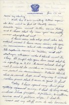 Letter from Robert "Pat" McCreery to his wife, Marie