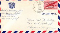 Letter from Robert "Pat" McCreery to his wife, Marie