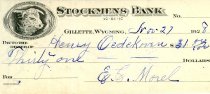 Stockmens Bank Check