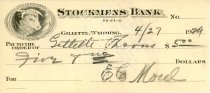 Stockmens Bank Check