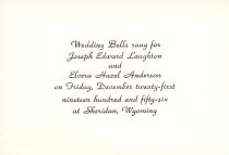 Joseph Edward Laughton and Elvera Hazel Anderson Wedding Announcement