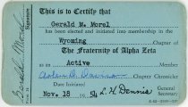 Certificate, Membership (front)