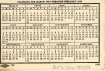 1944 Red Cross Membership Card back