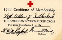 1944 Certificate of Membership National Red Cross