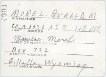 Card, Identification (back)