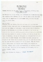 Sermon (page 1, funeral service for A.J.Sutherland)