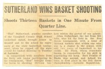 Clipping, Newspaper (Allen Sutherland basketball)