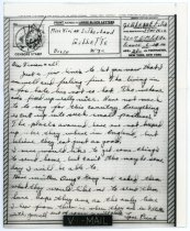 Correspondence (front of v-mail)