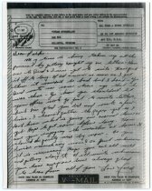 Correspondence (front of v-mail)