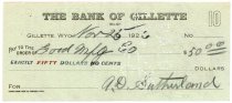 Check, Bank (front)