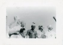 Men in costume on the U.S.S. Eisele