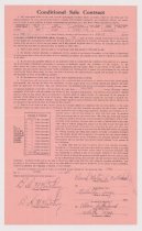 Conditional Sale Contract for Allen J. Sutherland