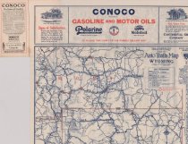 Gas and Motor Oil Logos on Upper Left of Unfolded Map