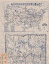 Back of the Map with a U.S. Map and Yellowstone National Park Map