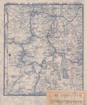 Close-Up of Yellowstone National Park Map