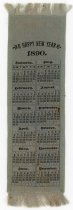 Silk Ribbon with a 12-Month Calendar, 1890