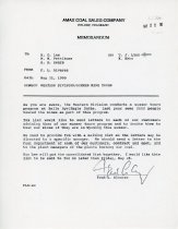 Memorandum from AMAX Coal Sales Company