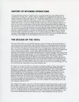 History of Wyoming Operations (Page 9 of Packet)