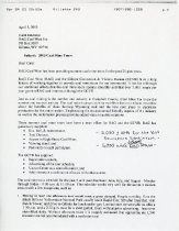 Correspondence GCVB to RAG Coal West,  Page 1 of 2