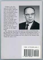 Back Cover of "Blizzard 1949," with biography and photograph of author