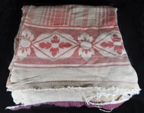 Blanket that belonged to a homesteading family (folded)