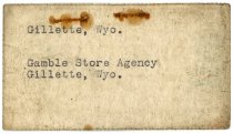 Gamble Store Card (front)