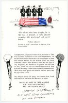 Card Given to the Family of Laurence J. Ricks, U.S.M.C.