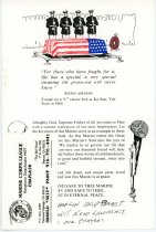 Chaplain's Card Stapled Inside