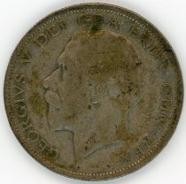 King George V, Half Crown, 1929 (front)