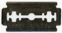 Razor Blade used in Safety Razor (side 1)