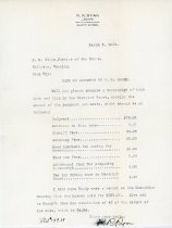 A typed letter from R. R .Ryan