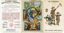 Boy Scout Membership Card Unfolded Front