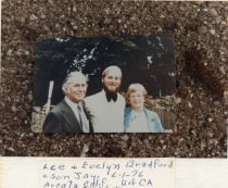 Lee, Evelyn & Jay Bradford at U of CA, 1976