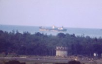 US Naval Ship off the coast of Vietnam