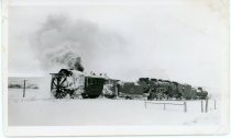 CB&Q Train with Snow Plow during Blizzard of '49