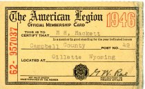 H.H. Hackett membership card