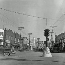 School and Glen St intersection Edon and other stores