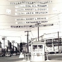 Political banner at Intersection of School and Glen Street