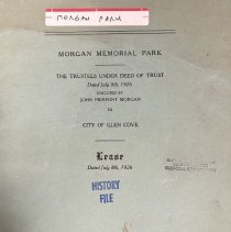 Morgan Memorial Park - Lease, history, miscellaneous papers