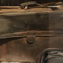 James Hank, leather overnight bag